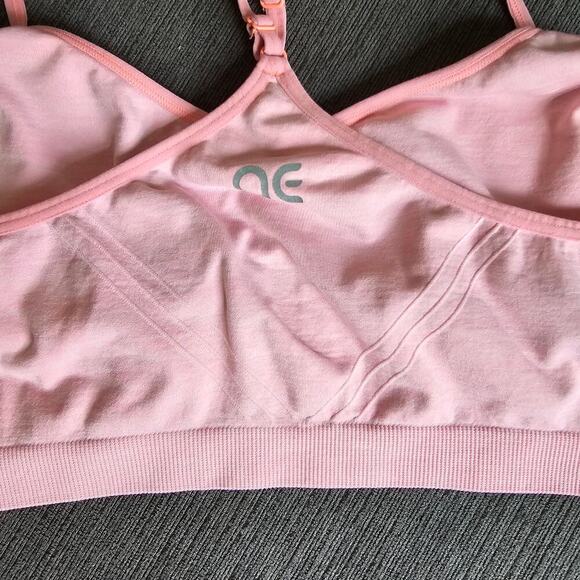 Athletic Essential Women's Blue Pink Racerback Athletic Sports Bra Size XL - Picture 5 of 7